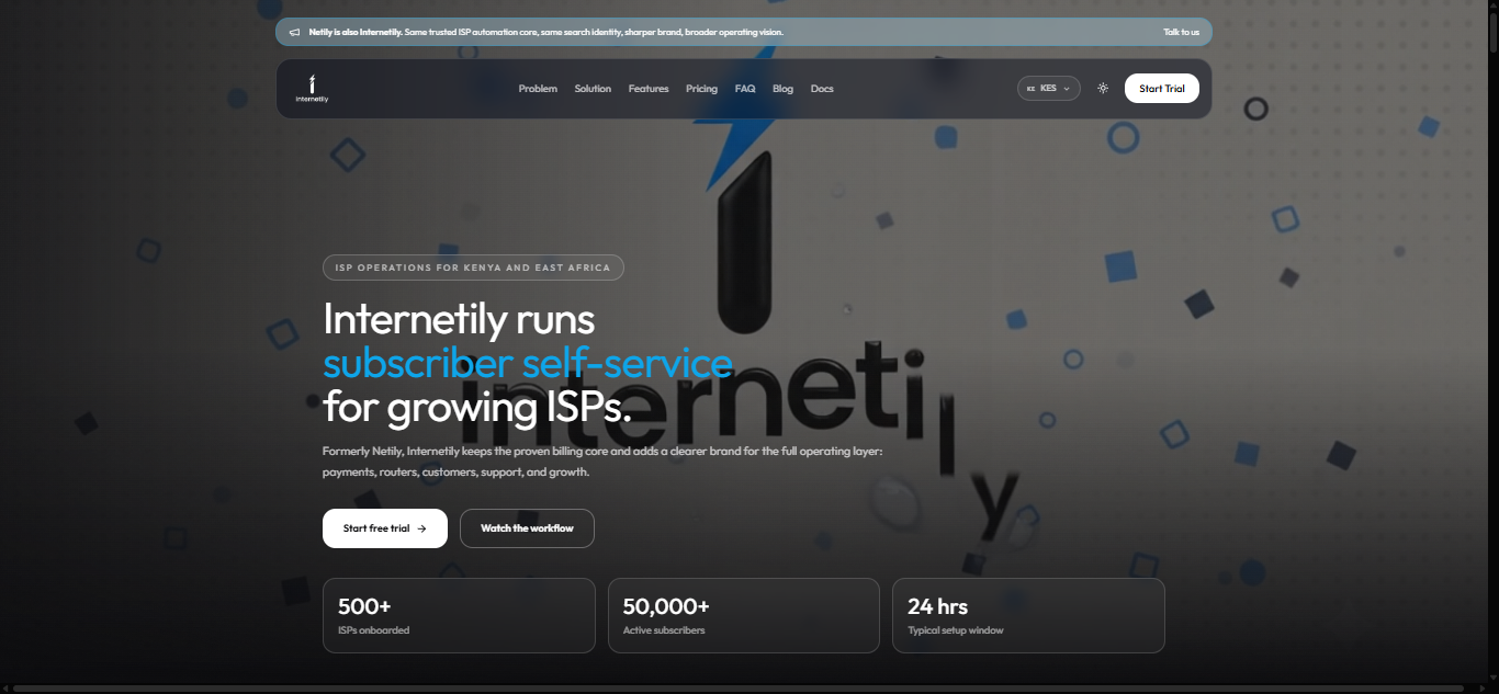 Internetily - ISP Management & Billing Platform